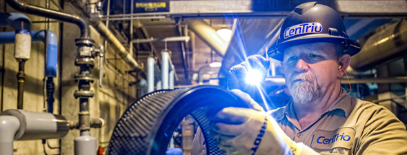 CenTrio Plant Operator working inside one of our district plants