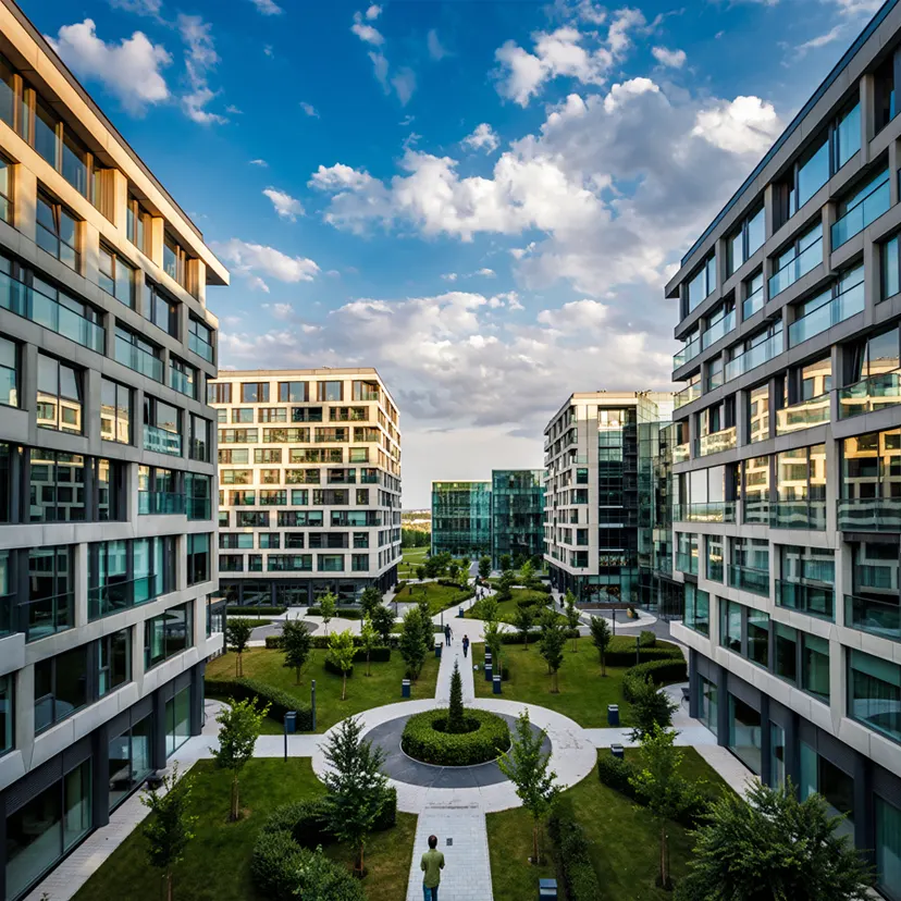 Photo of a generic AI generated image of a campus.