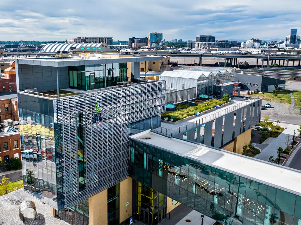 Ariel view looking at the CenTrio supported National Western Center in Denver, CO