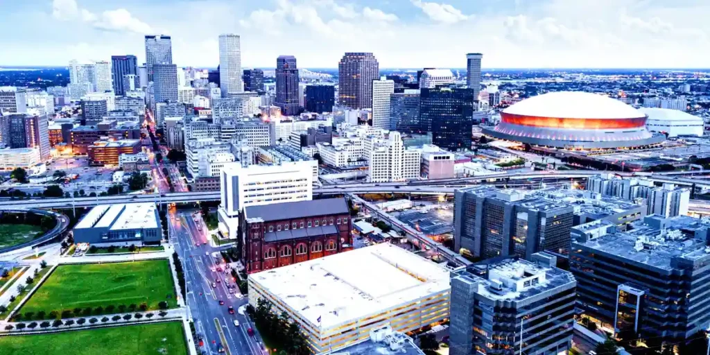 CenTrio New Orleans district energy facility providing chilled water and steam to downtown buildings.