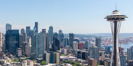 Skyline photo of downtown Seattle.