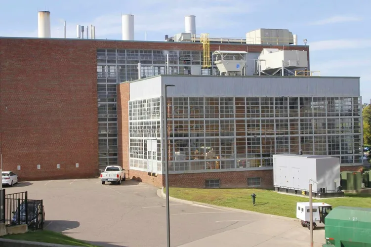 xterior photo looking at the CenTrio Eastern Michigan University Campus Plant building.