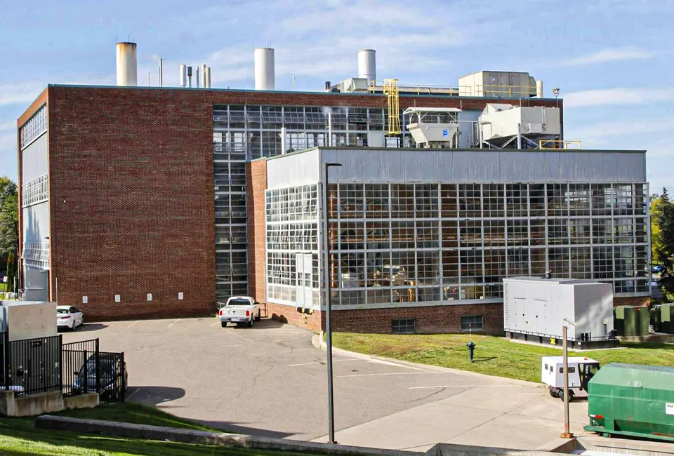 Exterior photo of our CenTrio plant on the Eastern Michigan University campus.