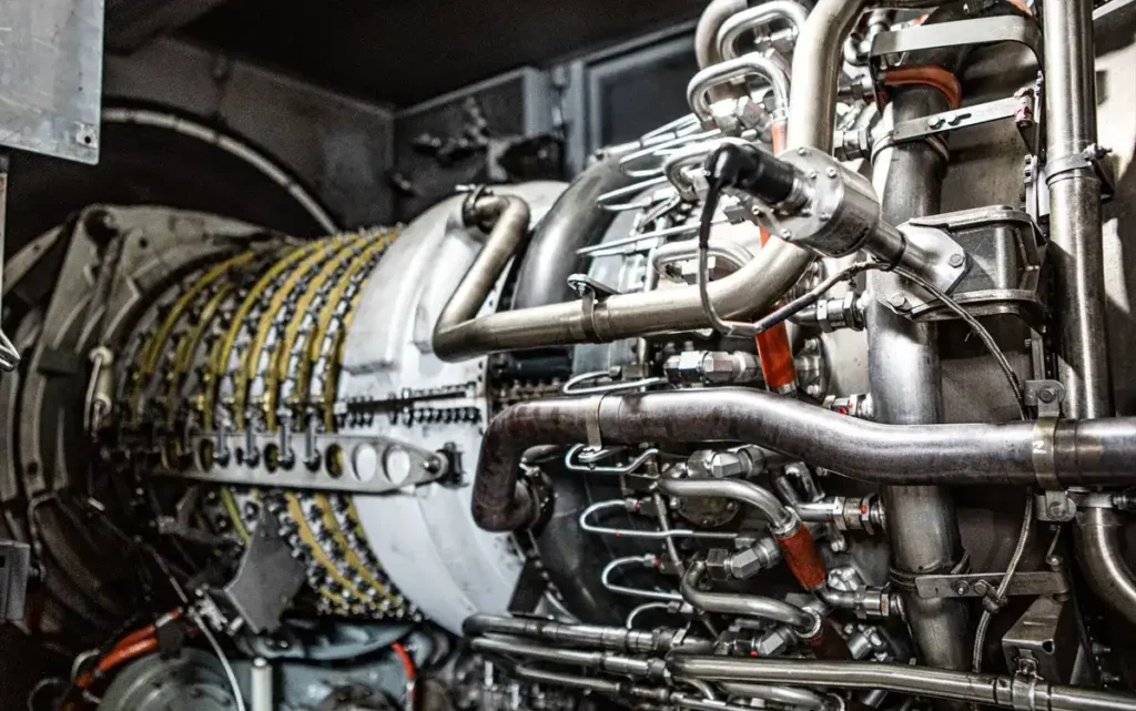 Close up photo of a cogeneration (CHP) unit from our CenTrio Plant on the LSU campus in Baton Rouge, LA.