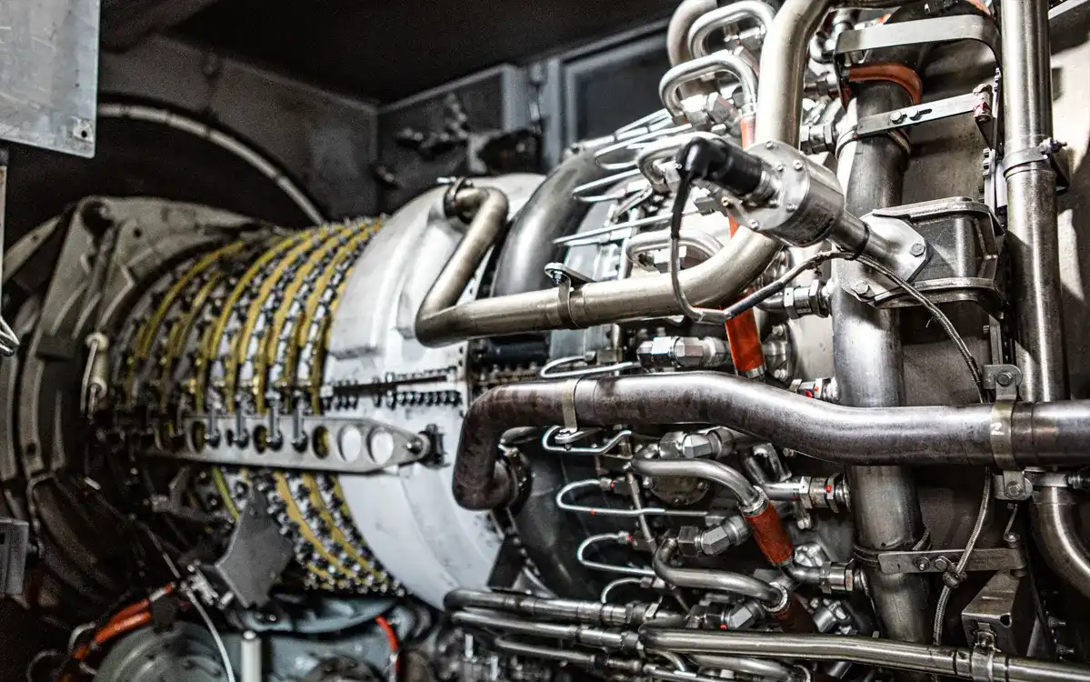 Close up photo of a cogeneration (CHP) unit from our CenTrio Plant on the LSU campus in Baton Rouge, LA.