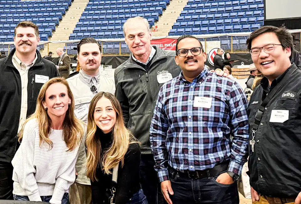 Photo of (7) CenTrio associates at a National Western Center event in Denver, CO.