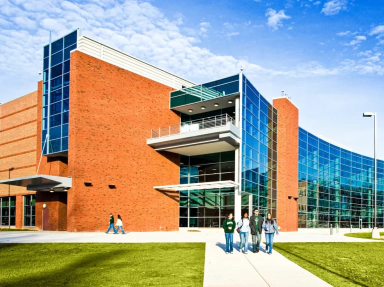 modern university campus buildings with green spaces supported by district energy infrastructure