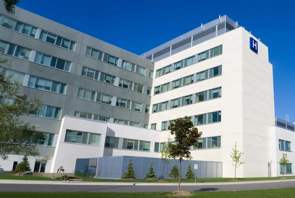 modern healthcare facility supported by CenTrio public-private partnership district energy infrastructure